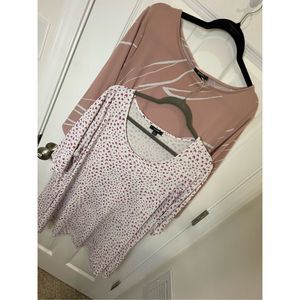 Alfani women’s bundle lot 2 blouses white and pink 2X